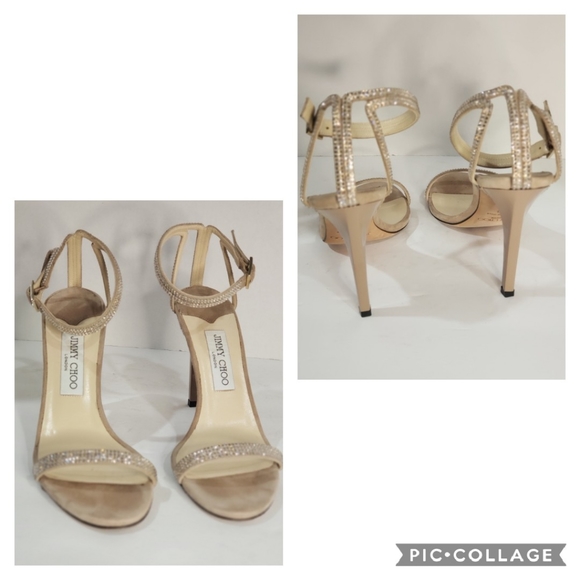 SOLD!!!🎊HP🎊1.18.18🎊Embellished leather heels👠 - Picture 6 of 8